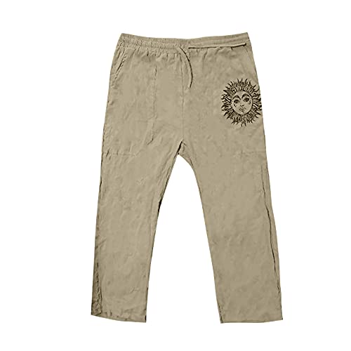 Sporthose Herren Jogginghose Cargohose Wanderhose Slim Fit Zip Off Trainingshose Hose Arbeitshose Tactical Sport Leggings Parachute Trackpants Laufhose Hosen C-Khaki L 512