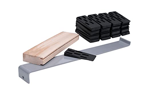 Leiste24 Fußboden Verlegeset 42 tlg. | für die Verlegung von Laminat, Kork und Parkettböden | Komplettpaket mit stabilen Zugeisen, Schlagholz und Kunststoffkeile