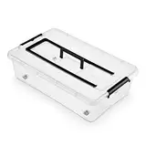 Orplast SIMPLE STORE Aufbewahrungsbox 29 Bedroller Mit Griff und Rollerhandle - Boxen Aufbewahrung Stapelboxen 58 x 39 x 16 cm - Ordnungsboxen - Aufbewahrungsbox mit Griff Küche Büro, Schule