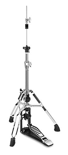 XDrum Hi-Hat Ständer Pro (stabile Bodenplatte, massive Fußplatte mit Doppelkettenzug, Federspannung stufenlos einstellbar)