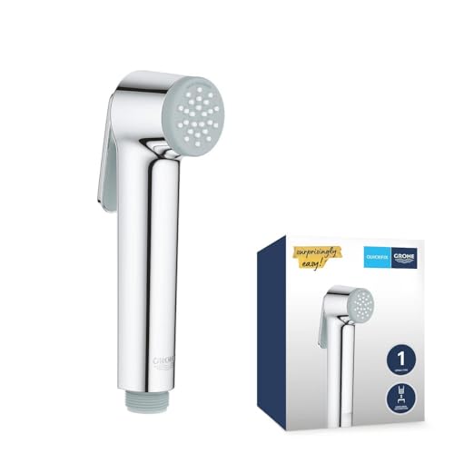 GROHE Vitalio, Bidet-Handbrause für das WC (Dusckopf mit 1 Strahlart, mit Druckknopf, langlebige Oberfläche, leicht zu reinigen), chrom, 26351000