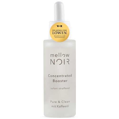 mellow NOIR Concentrated Booster 30 ml | SOFORT STRAFFEND | Hyaluron Gesichtsserum | Augenserum | Serum zur Augenpflege & Gesichtspflege | Vegan | zertifizierte Naturkosmetik