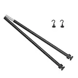 Jotekonoby Magnetische Gardinenstange, zum Aufhängen mit Haken, multifunktional, Metall, vielseitig verwendbar, Edelstahl, Stangenhalter aus Stahl für Campingtisch, Türen, Kühlschrank zu Hause