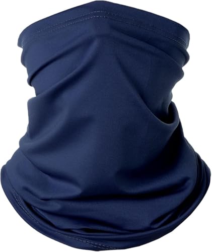 TOPBELIEF Schlauchschal Multifunktionstuch Bandanas Halstuch Unisex Elastisch Sonnenschutz Loop Schal Gesichtsbedeckungs Bandana Halstuch Motorrad Herren UV-Staub-Windschutz (Marineblau)