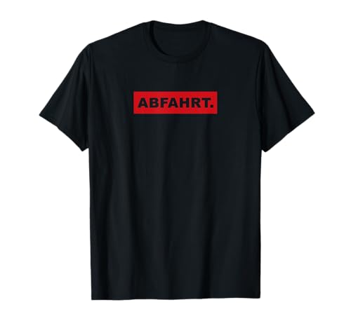 Après-Ski und Partyurlaub - Damen ABFAHRT T-Shirt, Schwarz, S, Kurzarm, Klassisch, Polyester 100%