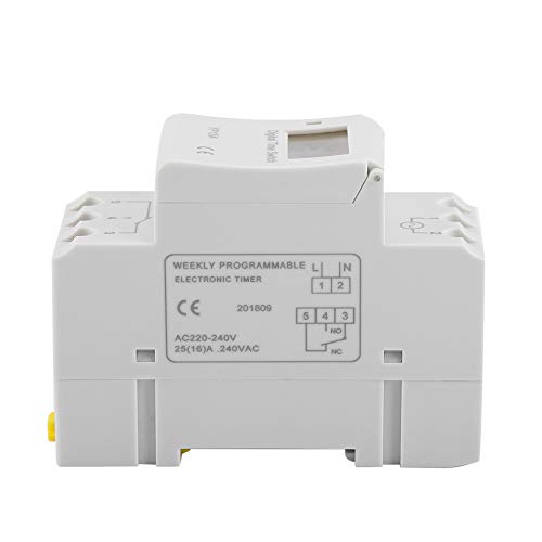 Timer Switch, 16A Digital LCD Programmierbares Relaiszeitschalter Elektrischer Timer - - Relais für Elektrogeschäfte in Innenräumen (AC220V)