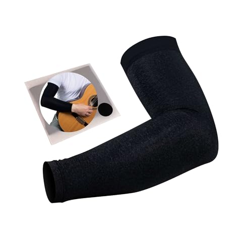 Graue Armstulpe für Gitarristen, klassische Gitarren-Hülle für Arme, E-Gitarren-Armmanschette, Armmanschette für klassische Gitarrenspieler und Flamenco-Gitarrenspieler, grau, One size