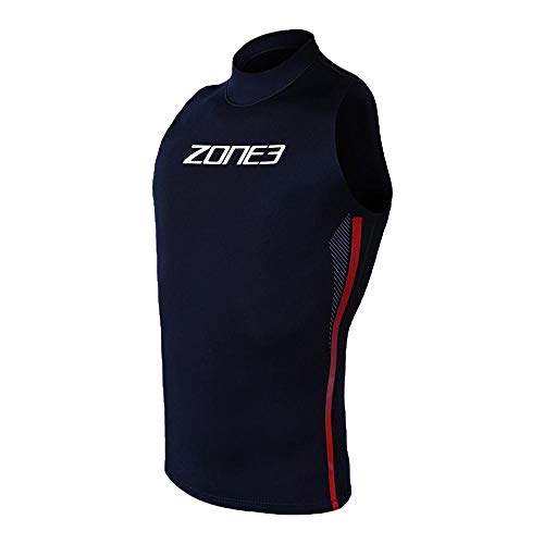 ZONE3 Unisex-Adult Neoprene Vest Warmth, Schwarz-Rot, XL