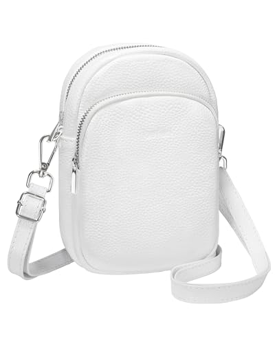 befen Echtleder Handytasche zum Umhängen Damen RFID-Blockierung Handy Umhängetasche Leder Handytasche mit Geldbörse zum Umhängen, Crossbody Bag mit Verstellbar Schultergurt