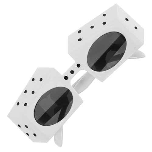SHERCHPRY Würfelförmige Brille Geburtstagsparty Einzigartige Würfel Lustige Brille Für Den Nachtclub Wiederverwendbare Würfelförmige Brille Aus Kunststoff