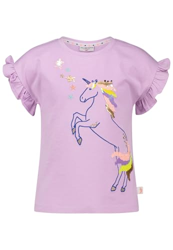 SALT AND PEPPER BY KIDS PARK Mädchen Einhorn Stickmotiv und Pailletten T-Shirt, Lavender, 104 cm-110 cm