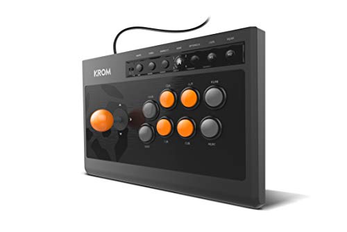 KROM Gamepad Kumite -NXKROMKMT- Kabelgebundenes Gamepad Arcade Fighting stick, für PC/PS3/PS4/XBOX One, Schwarz