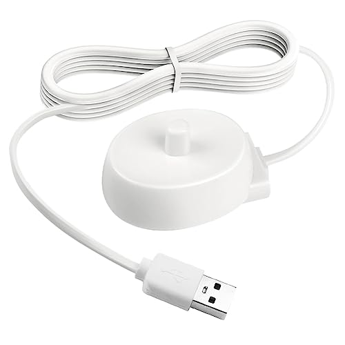 LOPHE Elektrisches Zahnbürsten Ladegerät, Wasserdichtes Induktive Ladebasis für Oral-B Elektrische Zahnbürste, Netzkabel Ladestation für Oral-B USB-Steckdose, Tragbares Reiseladegerät Zubehör