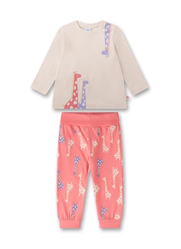 Sanetta Mädchen-Schlafanzug lang beige | Nachhaltiger und bequemer Schlafanzug aus Bio-Baumwolle für Mädchen. Baby Schlafanzug 080