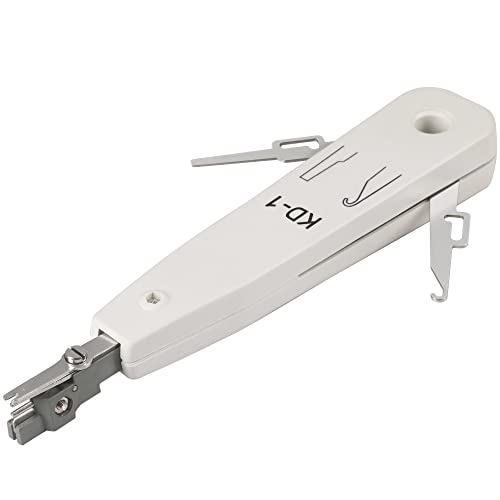 DIGIFLEX Netzwerk Ethernet Einführ- und Abisolier Anlegewerkzeug - für CAT5 CAT6 Telefon Netzwerk etc - Multifunktionale Krone Typ IDC/Netzwerkkabel Auflegewerkzeug für Netzwerkdosen Patchfelder uvm