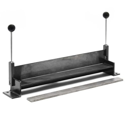 Wiltec Blechbiegemaschine 760 mm (30") Blechlänge, max. 90° Biegewinkel, Abkantbank zum Blech Abkanten aus Gusseisen in Schwarz