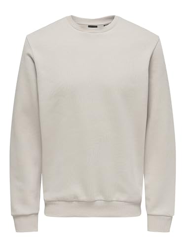 ONLY & SONS Herren Sweatshirt ONSCERES XS S M L XL XXL Schwarz Grau Blau, Größe:XL, Farbe:Silver Lining 22018683