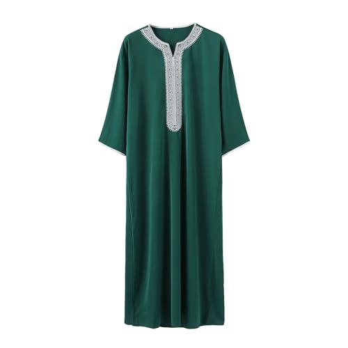 NaLatia Abaya Herren Kaftan Herren - gebetskleidung für männer mit Premium-Qualitätsverarbeitungen - Elegant und traditionell Abaya Herren