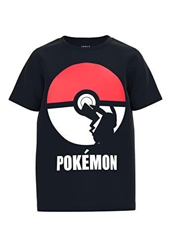 NAME IT Boy's NKMNABEL Pokemon SS TOP NOOS BFU T-Shirt, Black, 134/140