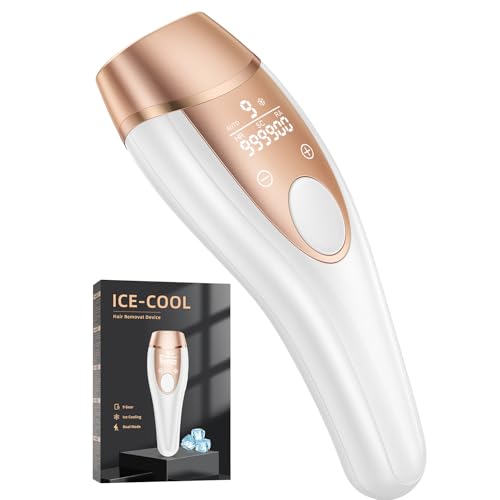 21J IPL Geräte Haarentfernung mit Kühlsystem, 3 Erweiterte Funktionen HR/SC/RA, 600-1200NM Effizient Laser Haarentfernung und 9 Energiestufen für Damen/Herren, Gesich, Bikini, Körper, Beine, Achseln