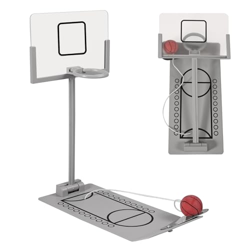 Joycabin Mini Tisch Basketball, Metall Tisch Basketballspiel Spielzeug, Flipper Basketball, Faltbar Fingerbasketball, Büro Desktop Basketball Partygeschenke für Kinder und Erwachsene