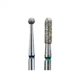 STALEKS Pro Diamant-Nagelbohrer-Bit Set: Kugel & Zylinder Design – mittelblau & abgerundet – Professionelle Nagelpflege für Salon und Zuhause, 2,5 mm & 1,4 mm – 2-teiliges Set