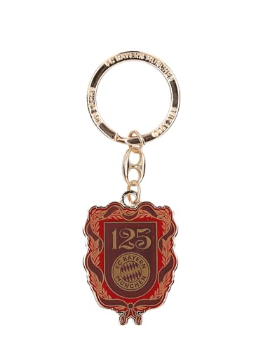 FC Bayern München I Schlüsselanhänger Logo 125 Jahre I Rot