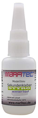 marfitec© Modellbau Sekundenkleber Styro 20g - wasserfest