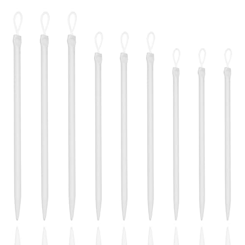 Nylon-Wollnadeln mit Schlaufen, große Öse, Nähnadeln, Nylonfaden, Seileinfädler, Handweben, Häkeln, Nähwerkzeuge, Zubehör, 9 Stück