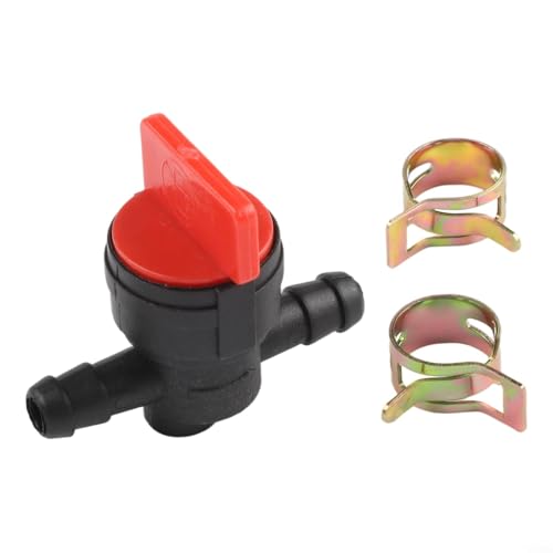 Gartenausstattung Kraftstoffregelventil-Set mit Doppelschlauchschellen, kompatibel mit 6–8 mm Durchmesser Benzin- und Dieselleitungen