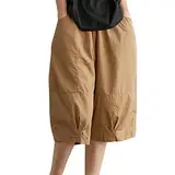 Trainingshose für Damen, Sport, Interview, elastische Taille, bequem, normale Passform, Jeans, Pyjama, khaki, M