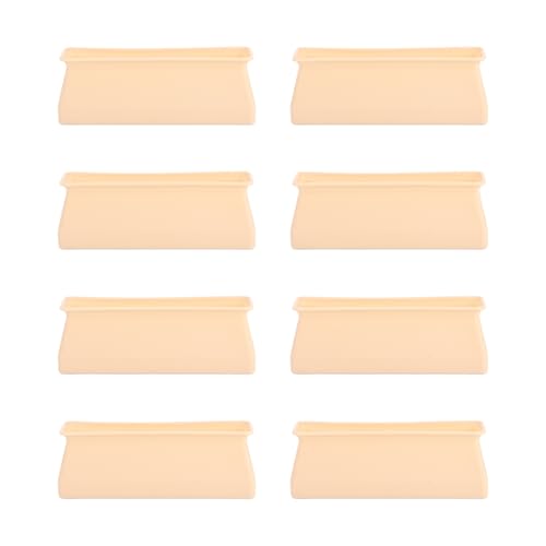 MOTHNUR 8pcs Kinderbettfuß Nicht Rutschende Matte Rechteckige Bettfußabdeckung (gelb)
