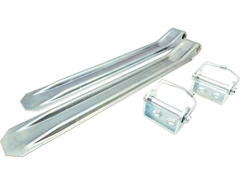 HGW 2 * Anhänger Scharnier mit Anschraub-Bock & Federbolzen/Bordwandscharnier Klappenscharnier Set für Pkw Anhänger (540 mm)