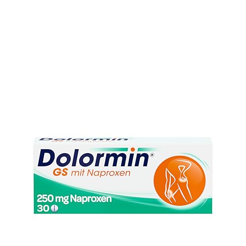 Dolormin® GS – bei Gelenkschmerzen zum Beispiel durch Arthrose – wirkt bis zu 12 Stunden – mit Naproxen – 30 Tabletten