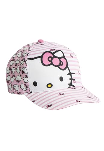 Hello Kitty Cap Kinder Kappe | kleine Geschenke für Mädchen | Cappy | Sonnenhut | Kopfbedeckung | Strand | Mütze | 53 cm | anpassbar durch Klettverschluss