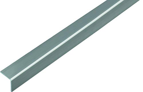 Alberts 432959 Winkelprofil | selbstklebend | Kunststoff, Edelstahloptik | 1000 x 20 x 20 mm