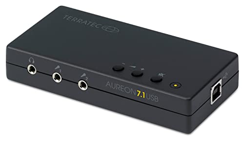 TERRATEC AUREON USB 7.1 PC Soundkarte extern 8-Kanal USB Soundbox – optischer Ein-Ausgang für AC3 und DTS - für bis zu 8 Lautsprecher - analoge und Digitale Audiogeräte