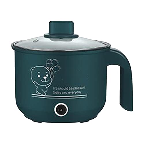 Sharplace Mini Hot Pot Ramen Cooker Antihaft-tragbare elektrische Mehrzweckpfanne für Home Office Dorm, Einzelne Schicht Grün