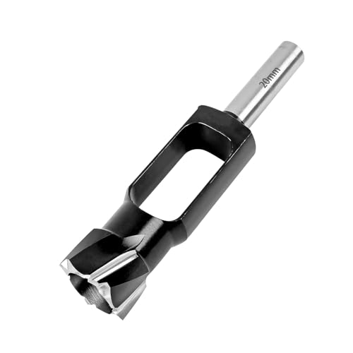 Dübeldübelschneider Zapfenbohrer Bi, Holzdübellochschneider, Zapfendübel und Dübelbohrer Holzbearbeitungsschneider, konischer Dichtungsstopfenschneider, 13 mm Schaft für Möbelherstellung (20 mm)