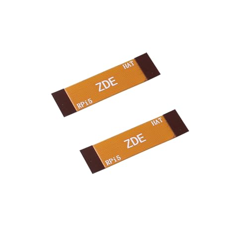 ZDE 2 Stück FPC FFC Flexibles Flachbandkabel 16Pin 0.5mm Pitch 30mm Flexibles Flachkabel Kompatibel mit Raspberry Pi 5 PCIe zu M.2 Key-M NVMe SSD Adapter PCIe Peripheriekarte