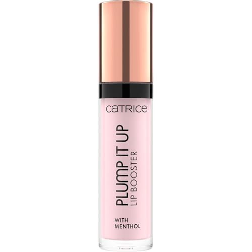 Catrice Plump It Up Lip Booster 020 No Fake Love, glänzender Lippenbooster in sanften Nude-Ton, aufpolsternder Effekt, kühlend, vegan, 3,5 ml