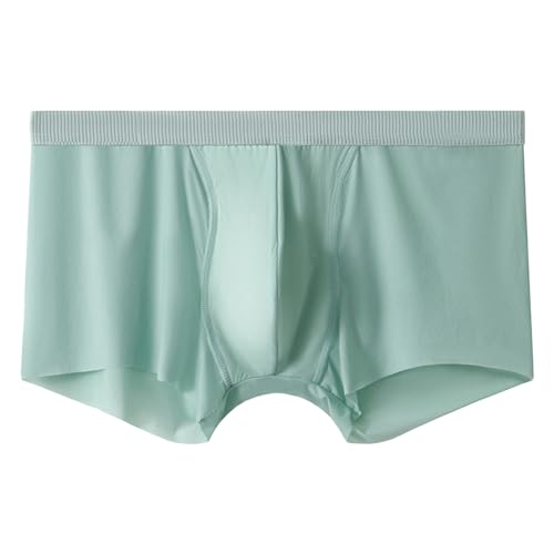 WKAYsIV Boxershorts Witzig Herren Flache Eckunterwäsche, dünne, atmungsaktive Viereck-Hose ohne Überschrift Herren Boxershorts Lustige (Green, XXL)