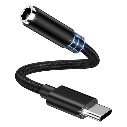 USB C Kopfhörer Adapter,USB C auf 3.5 Klinke Adapter Audio,USB C Klinke Adapter für Samsung Galaxy A55/A15/A34/A33/A35/S24 Ultra/S23/S22/ S21,iPhone 16 Pro Max/16/16 Plus/ 15 Pro Max.Pixel 9 Pro/9/8