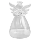 Fukamou Engel Glasvase,Angel Design Hydrokultur-Knospenpflanzer-Klarer Blumen-Pflanzen-Terrarium-Behälter, Hochzeitsdekoration, Gartenornamente, Mini-Tisch-Blumenvase, Kleine Vasen Für Tafelaufsätze