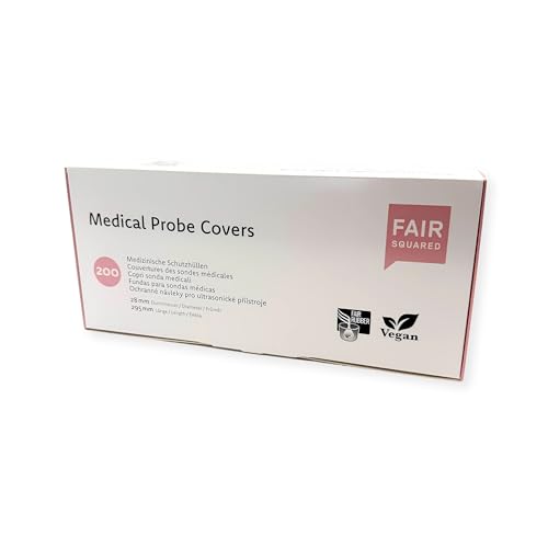 FAIR SQUARED Ultraschall Schutzhüllen - medizinische Schutzhüllen 200 Stück - 28x295 mm oder 33x195 mm (Ø 28mm)