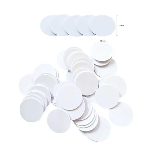 MIELEU 5/10pcs Ntag216 NFC Coin Card 13.56MHz Ntag 216 RFID Cards Smart Card NFC Tag for All NFC Phones 25mm Diameter(10pcs)
