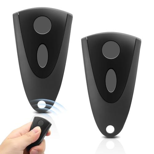 2 Stück Garagentor Handsender für Novoferm, Toröffner Fernbedienung 433,92MHz 2 Kanäle, Handsender Garagentor für novotron 502/504/512/514(Enthält 2 zusätzliche Batterien) - schwarz und weiß