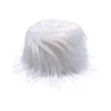 YIYIWANG Weißer Pelz Stoff 5x150cm Shaggy Kunstpelz Besatz Plüsch Weiß Flaum Bastelfell für Gonmes Bart Weihnachtsmann HaarCosplay Kostüm DIY Handwerk Weihnachtsdekoration