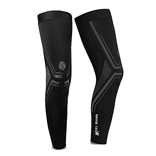 MiOYOOW Radsport Knielinge, Beinstulpen UV Sonnenschutz Anti Rutschen für Herren Damen Kinder Jugend