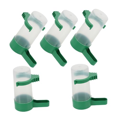 FONDOTIN 5Stücke Teiliges Automatisches Vogel für Papageien Wasserspender für Vogelkäfig Platzsparend und Langlebig für Haustiere und Vogelgeschäfte
